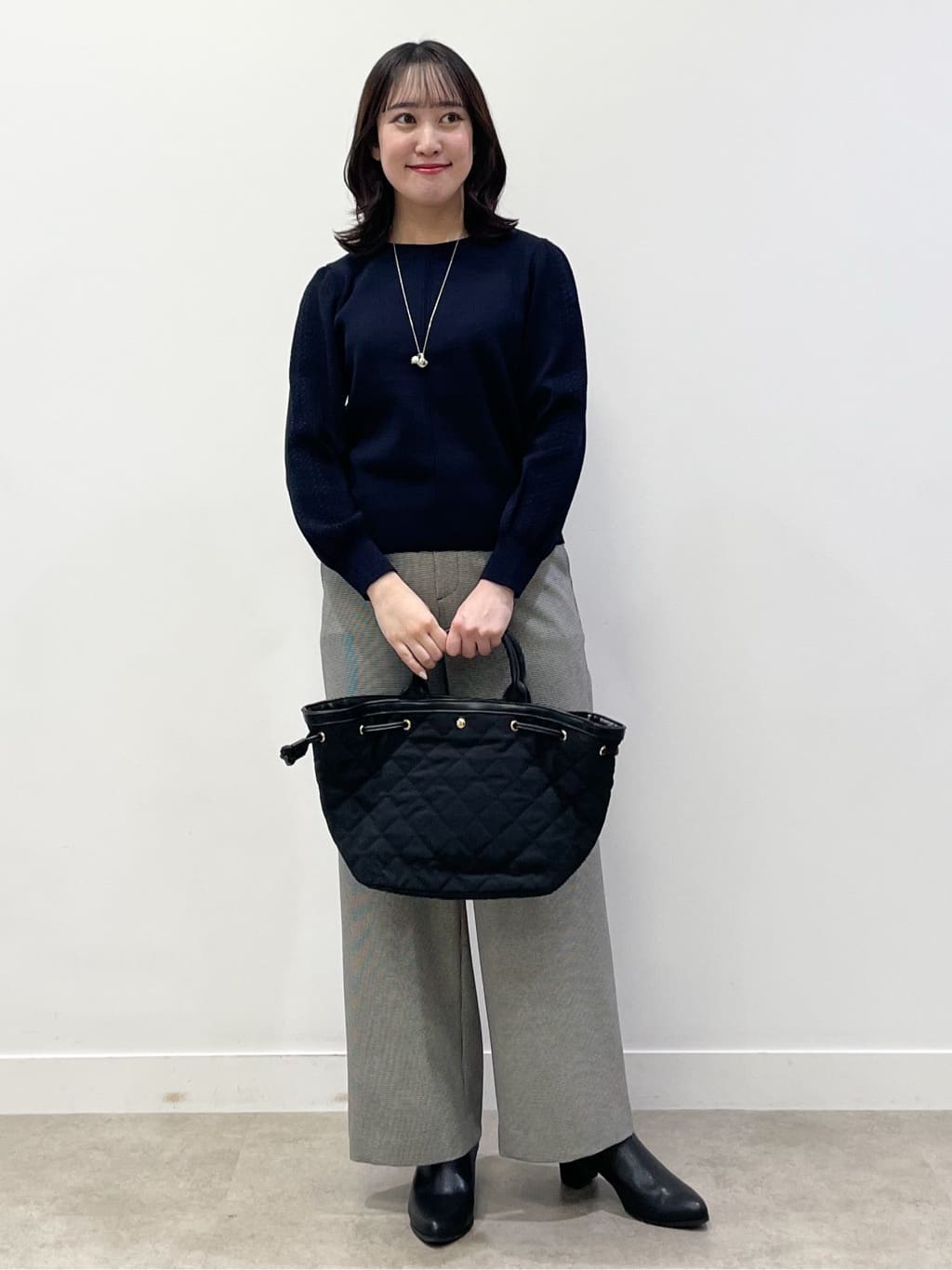 yukariさんの「Reflect｜【選べる8色／スカートにもパンツにも◎】ウール混ボートネックニット」を使ったコーディネート