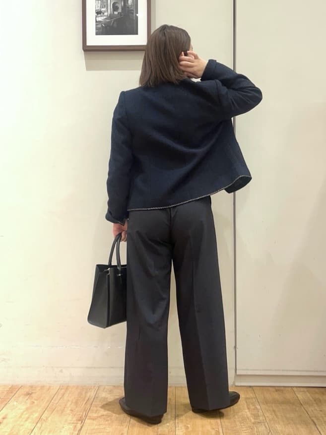 harusakuさんの「SHOO･LA･RUE｜【S-3L】オンとオフで印象が変わる ライトツイードジャケット」を使ったコーディネート