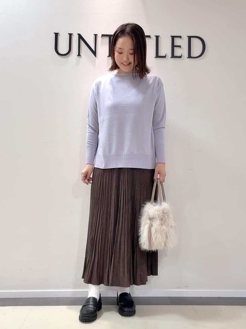 YUIさんの「UNTITLED｜【エレガント／ミディアウター】ミックスヘリンボンコート」を使ったコーディネート