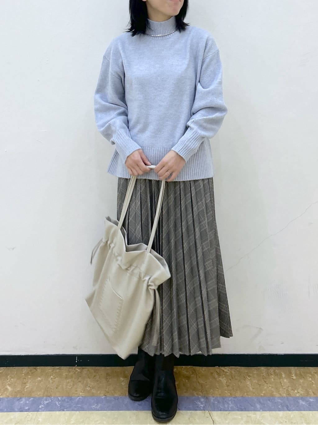 su.さんの「index｜選べる2丈 ハイネックカラーミックスラメニット【洗濯機OK】」を使ったコーディネート