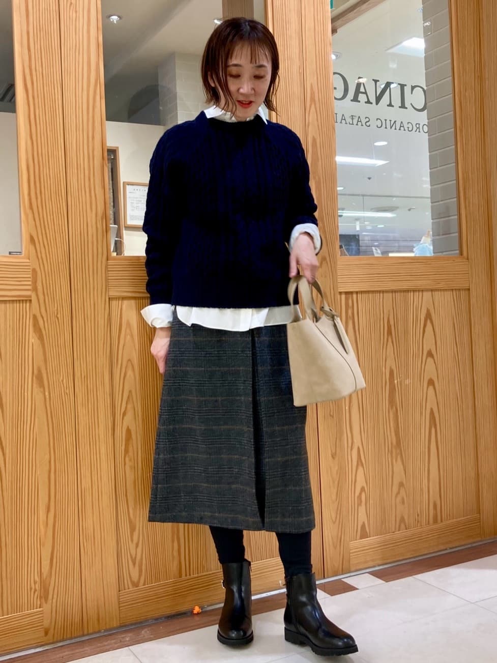 ゆうさんの「UNTITLED｜【洗える】スポンディッシュ ケーブル柄ニット」を使ったコーディネート