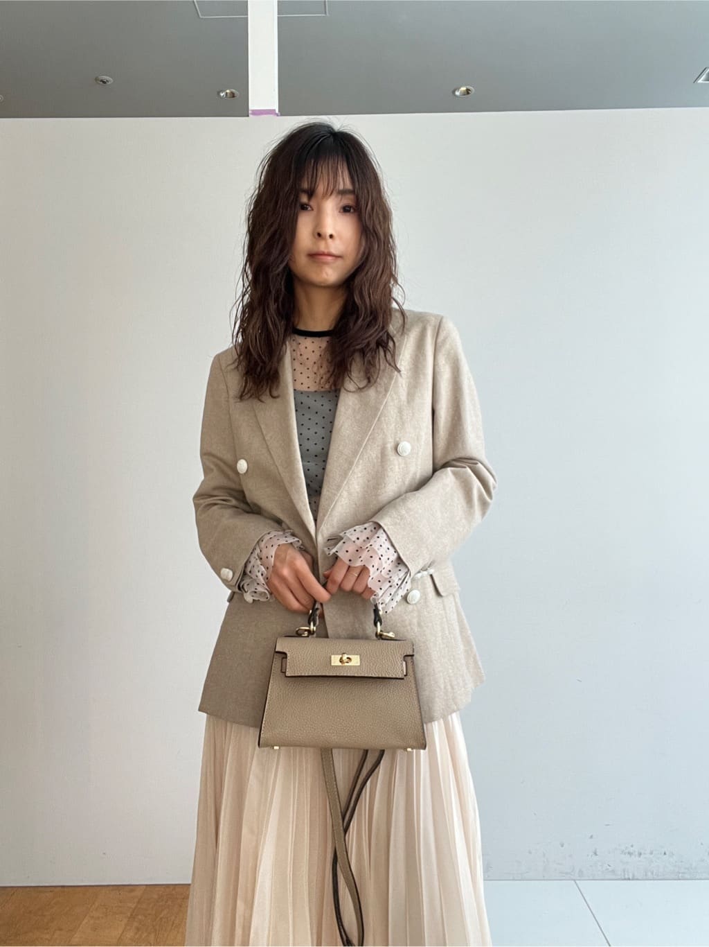 misaさんの「DRESSTERIOR｜【セットアップ可】リネンブレンドダブルブレストジャケット」を使ったコーディネート