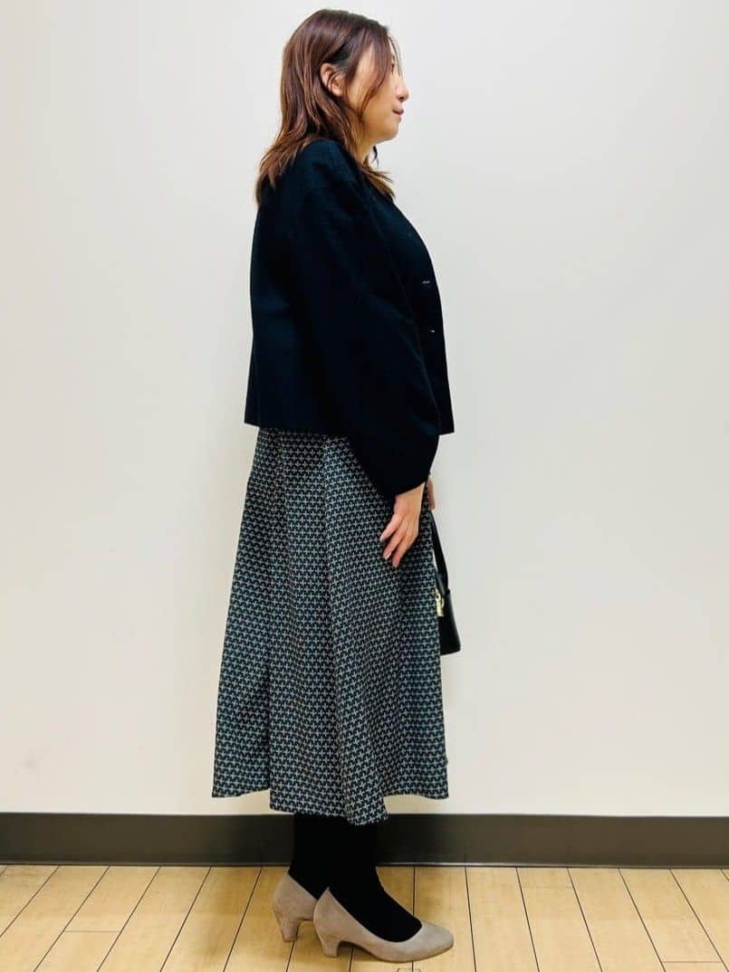 miiiさんの「Reflect｜【通勤/お出かけ◎】ジオメプリントクラシカルワンピース」を使ったコーディネート