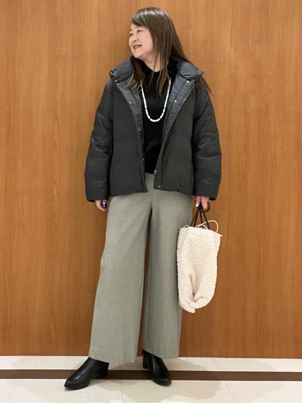 Hiroさんの「Reflect｜【すっきりシルエット】ショート丈ダウンコート」を使ったコーディネート