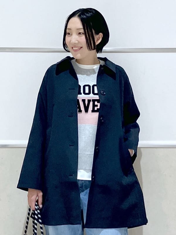 eriko さんの「Dessin｜【花粉ガード/撥水加工/洗える】ステンカラースプリングコート」を使ったコーディネート