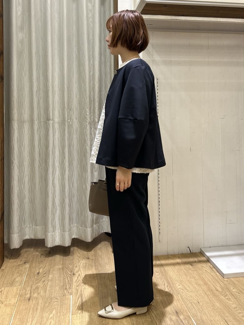 ga_riさんの「THE SHOP TK｜【通勤スタイルに】ダブルクロスワイドパンツ/セットアップ可」を使ったコーディネート