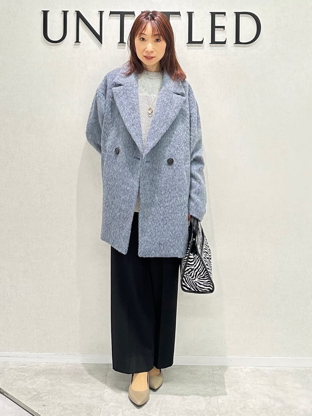 Miwaさんの「UNTITLED｜【重ね着もおすすめ/洗える】ウールカシミヤ クルーネックニット」を使ったコーディネート