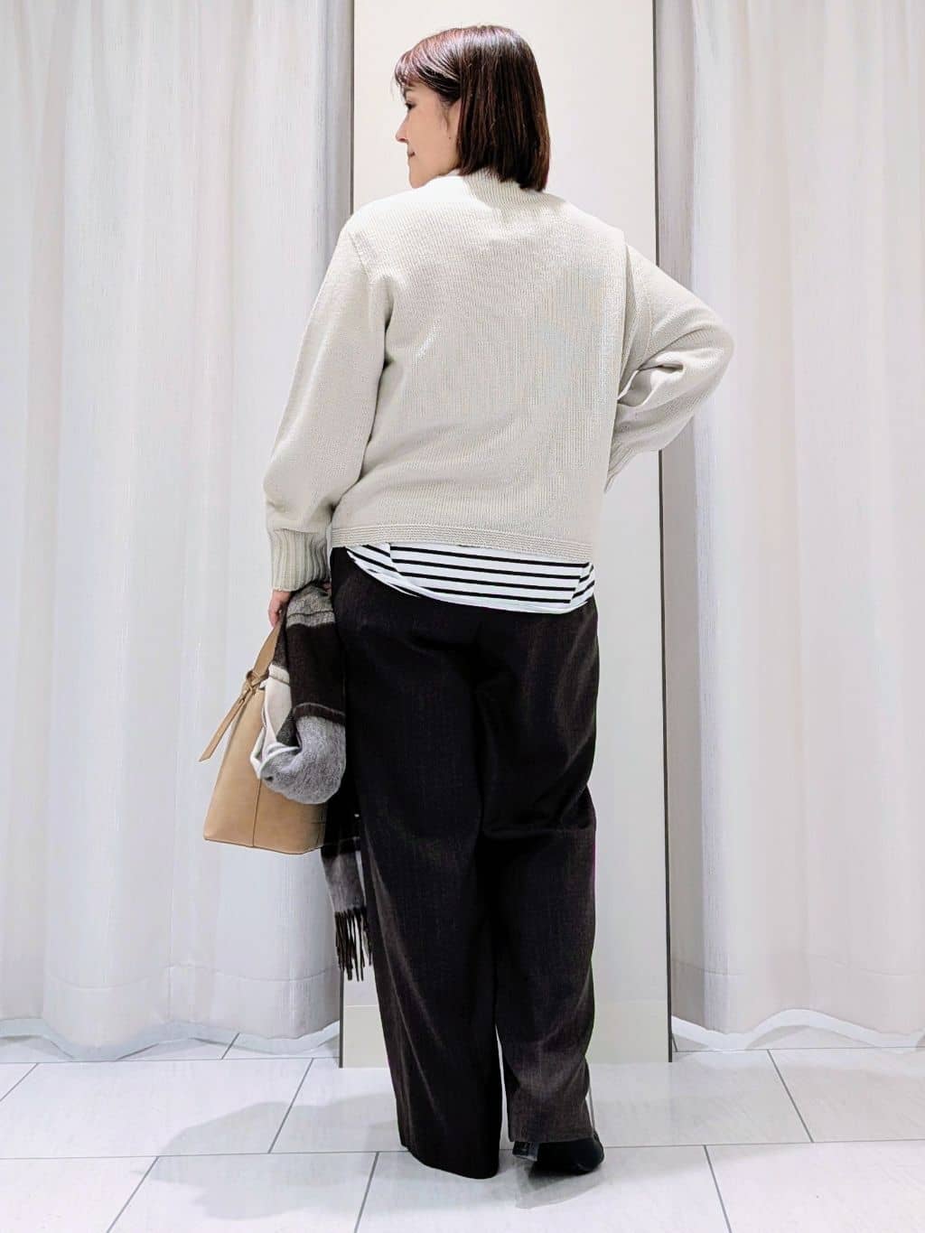 Onumaさんの「UNTITLED｜【洗える】スポンディッシュ ボトルネックニット」を使ったコーディネート