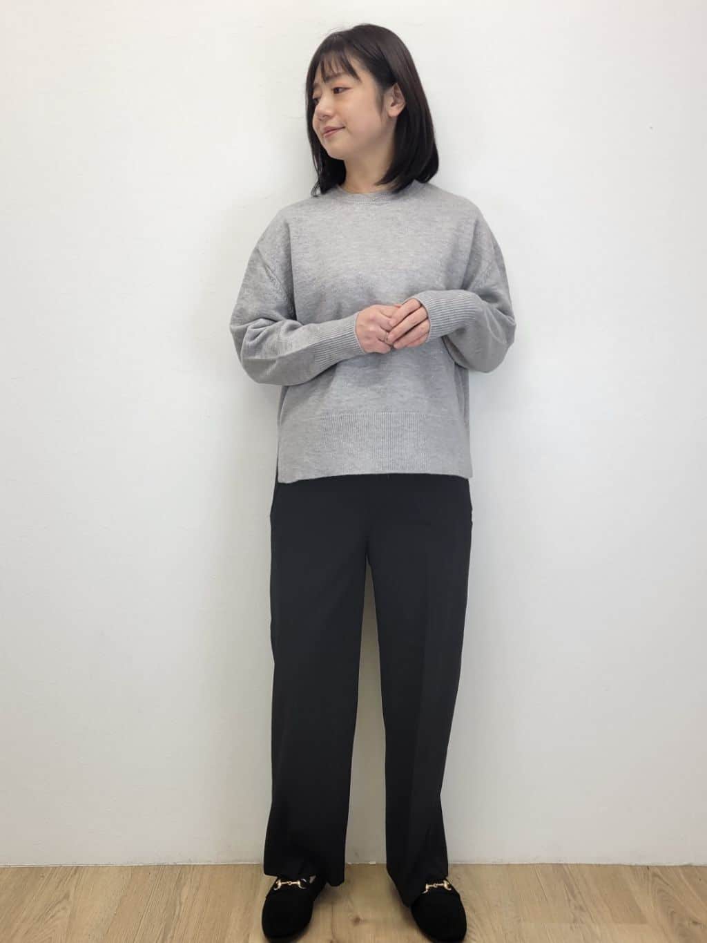 LISAさんの「OPAQUE.CLIP｜撥水フードミドルダウンコート【防風／抗菌防臭／洗濯機OK】《S～LL》」を使ったコーディネート