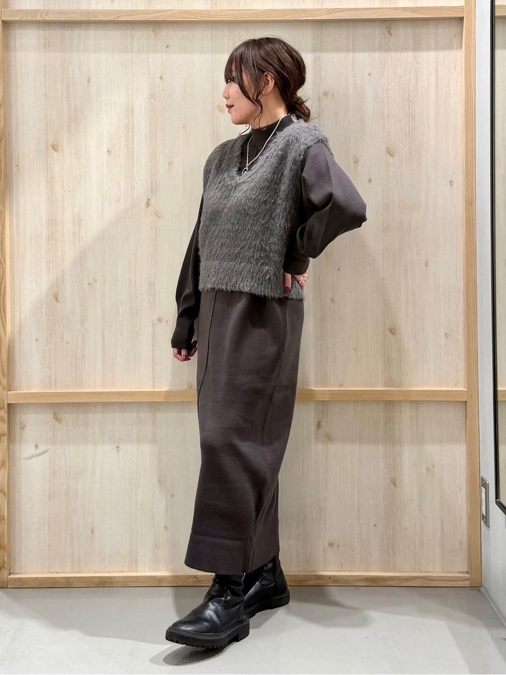 nanaさんの「THE SHOP TK｜【2WAY/洗える】リバーシブル フェイクファーブルゾン」を使ったコーディネート