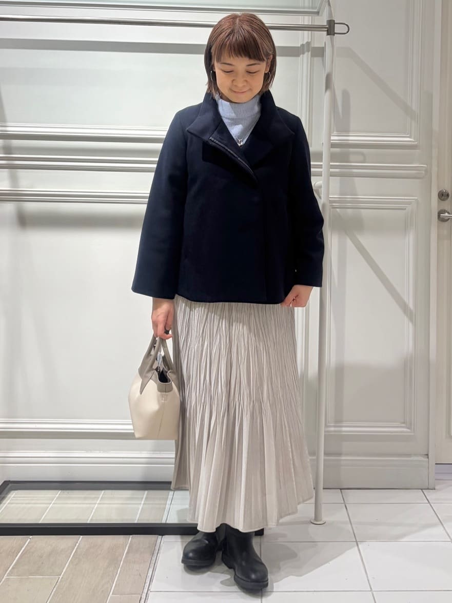 AKKOさんの「UNTITLED｜【洗える】スポンディッシュ ボトルネックニット」を使ったコーディネート