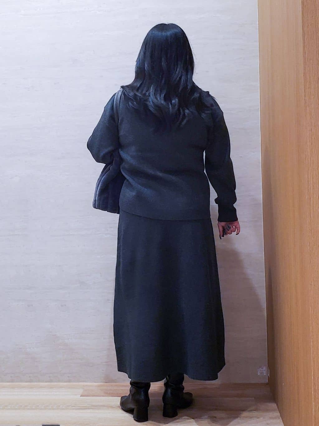 ちぃさんの「OPAQUE.CLIP｜サイド編地切替ニットトップス／セットアップ対応【洗濯機OK】」を使ったコーディネート