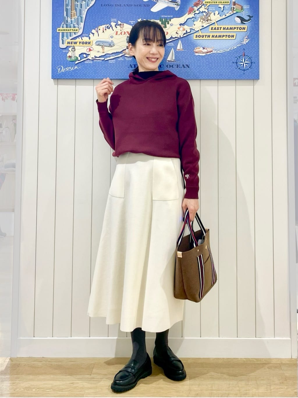 uwatokoさんの「Dessin｜【撥水・2WAY】ミュラーダウンコートミドル丈」を使ったコーディネート