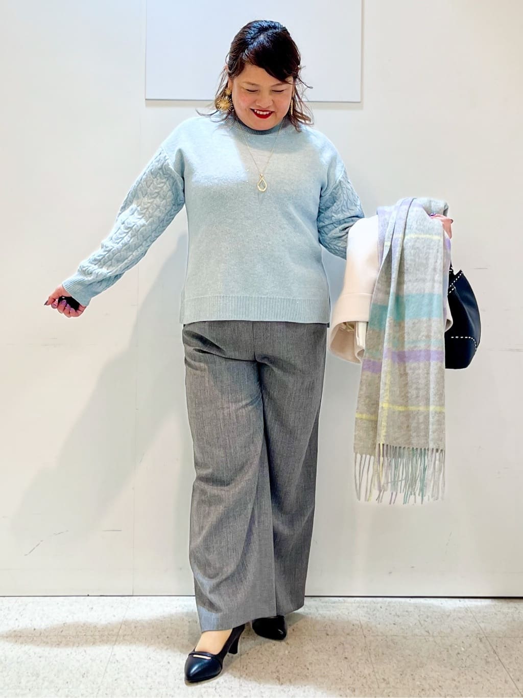 kimmyさんの「Reflect｜【ゆったりシルエット】ジャージメルトンコクーンジャケット」を使ったコーディネート
