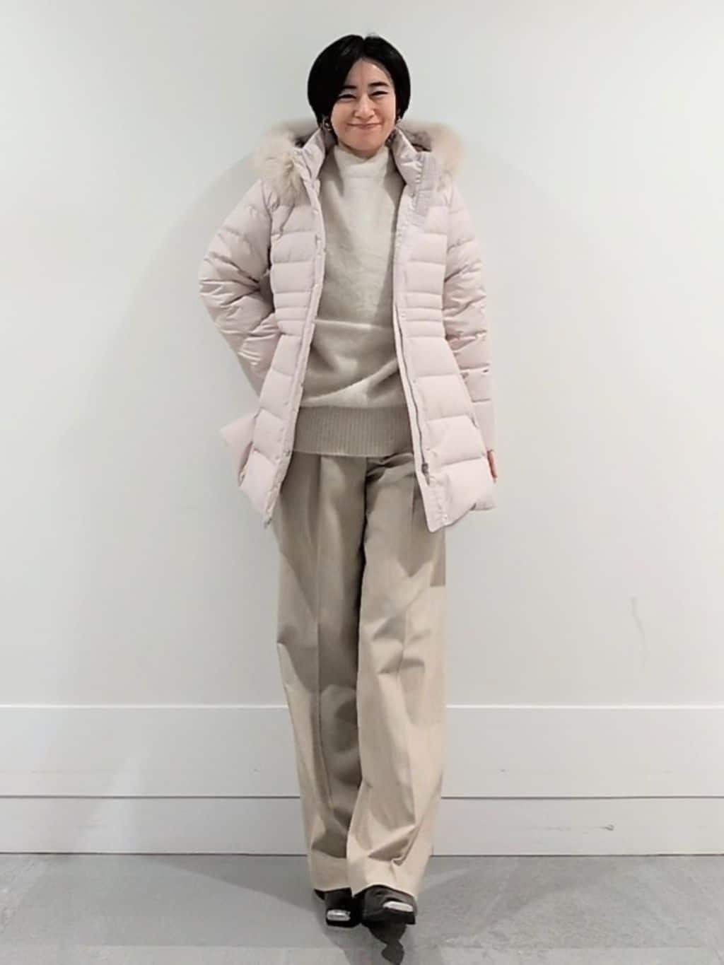 ミズタさんの「UNTITLED｜【大人な品格/ふわふわニット】フォックスカシミヤ コクーンニット」を使ったコーディネート