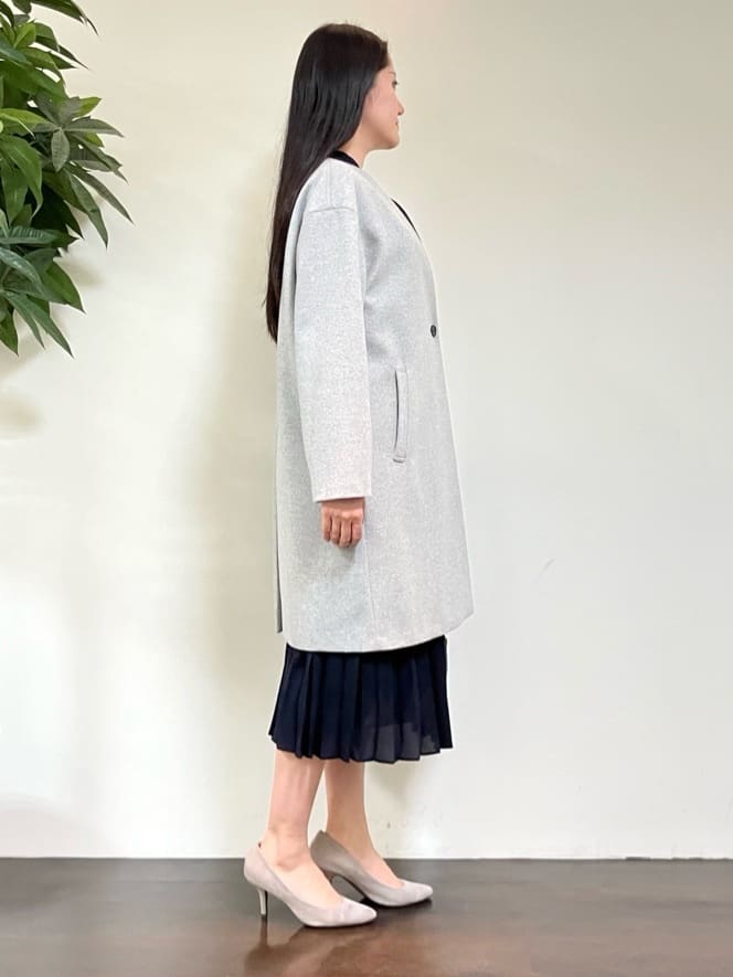 カレンさんの「UNTITLED｜◆【フォーマル/洗える】ボウタイ プリーツワンピース」を使ったコーディネート