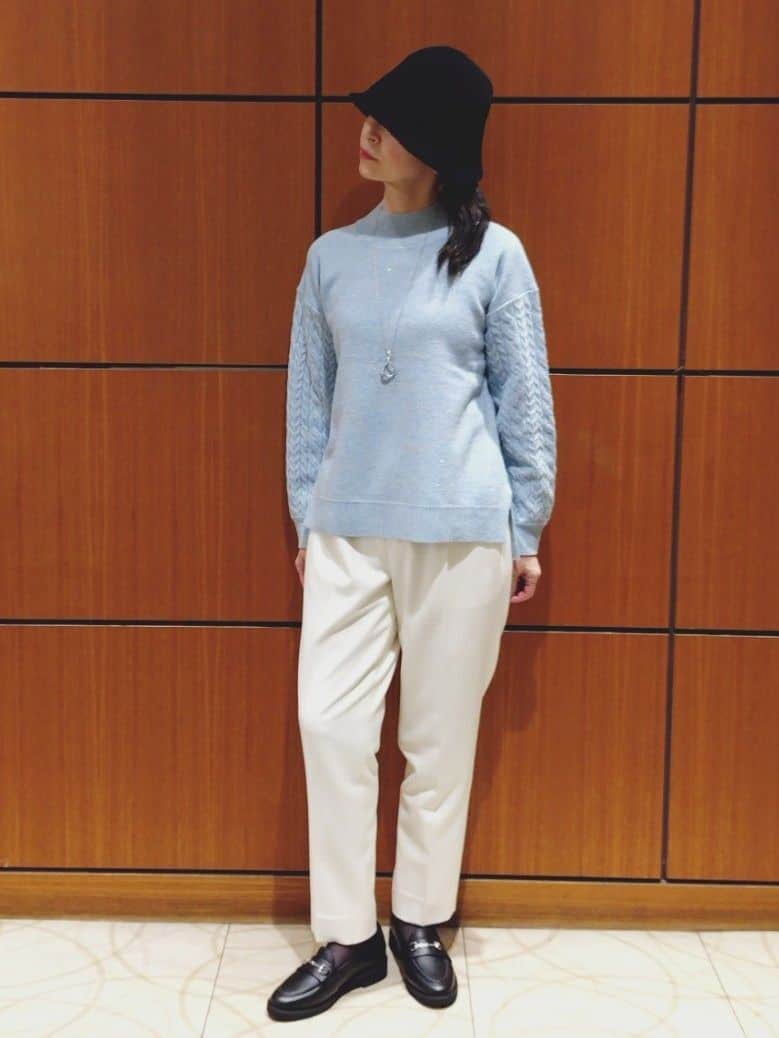 Kさんの「Reflect｜【一枚で着映え◎／ゆったりシルエット】ラメ&times;スパンコールウール混ニット」を使ったコーディネート