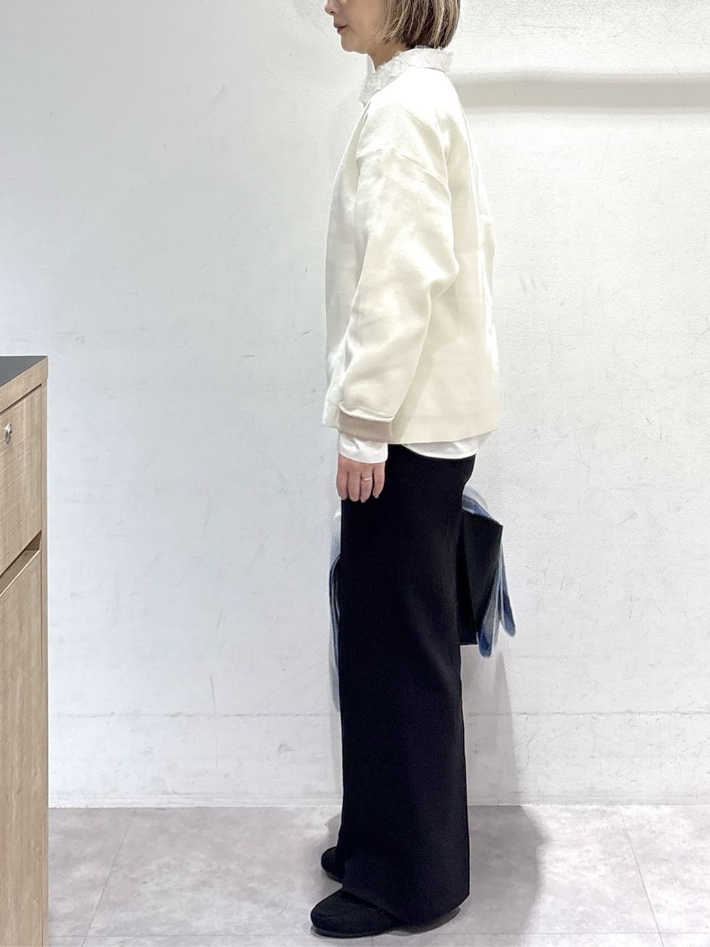 たけねぇさんの「OPAQUE.CLIP｜サイド編地切替ニットトップス／セットアップ対応【洗濯機OK】」を使ったコーディネート