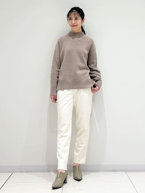 kayoさんの「INDIVI｜【カシミヤ混】ミドルゲージ ハイネックニット」を使ったコーディネート