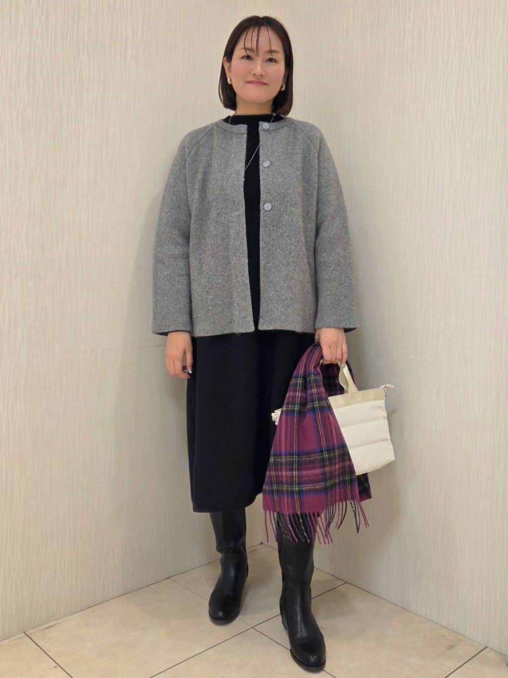 naokoさんの「UNTITLED｜【軽アウター/ミドル丈】ウールニットコーディガン」を使ったコーディネート