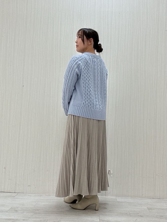 ayakaさんの「UNTITLED｜【洗える】スポンディッシュ ケーブル柄ニット」を使ったコーディネート