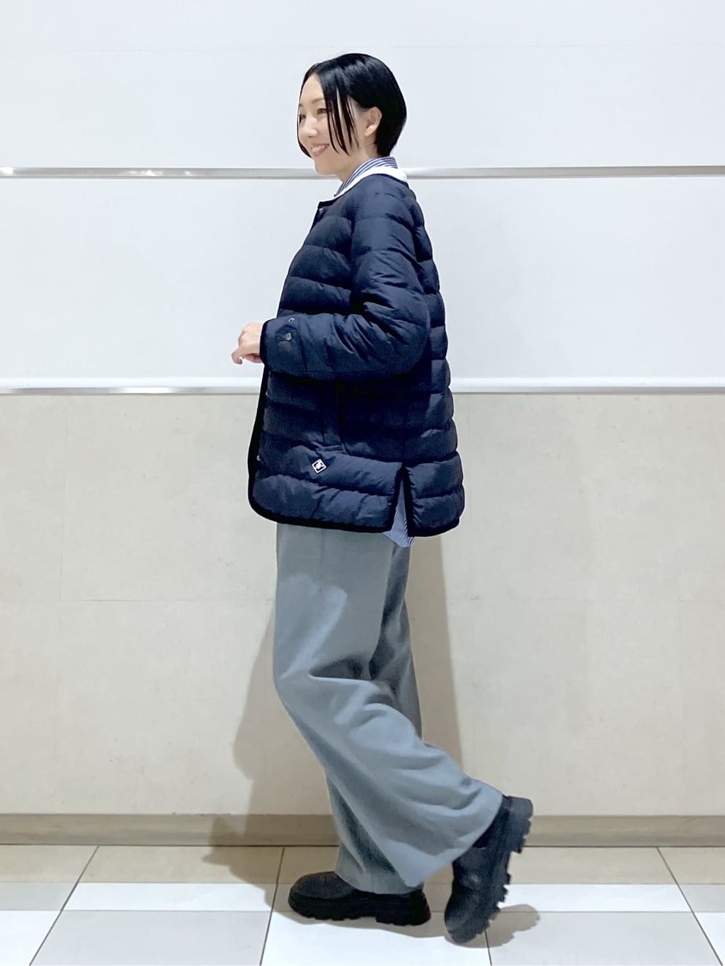 eriko さんの「Dessin｜【撥水・2WAY】ミュラーダウンコートミドル丈」を使ったコーディネート