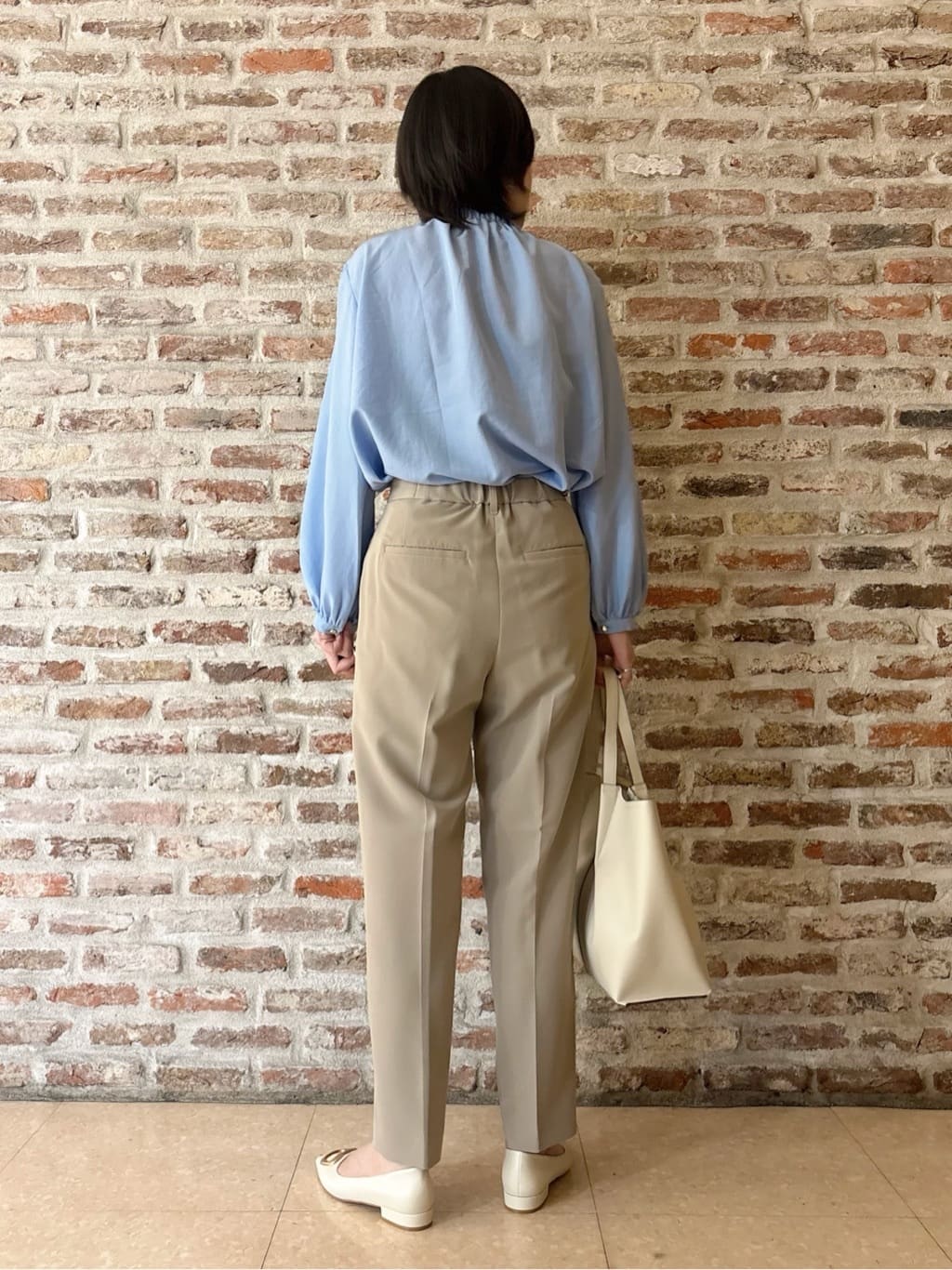 しばさんの「THE SHOP TK｜【通勤スタイルに】ダブルクロス ノーカラージャケット/セットアップ可」を使ったコーディネート