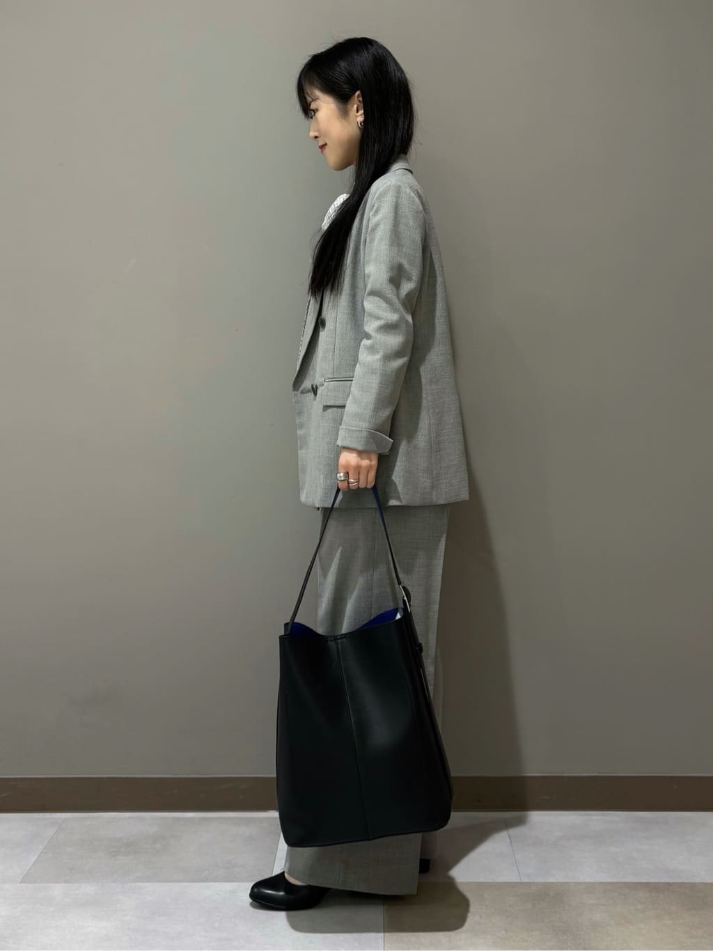 KEIKOさんの「INDIVI｜【洗える／セットアップ可能】凹凸ストレッチ素材ダブルジャケット」を使ったコーディネート