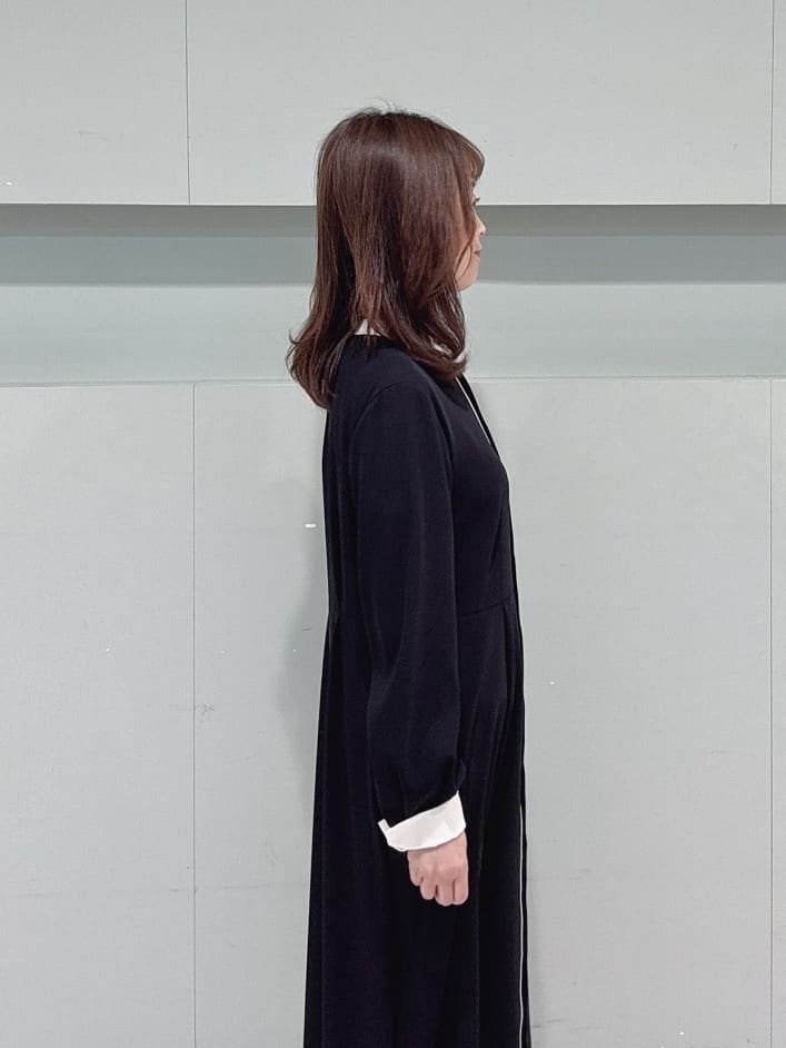 makiさんの「UNTITLED｜【日本製／通勤／フォーマル】カシミヤ混ノーカラーコート」を使ったコーディネート