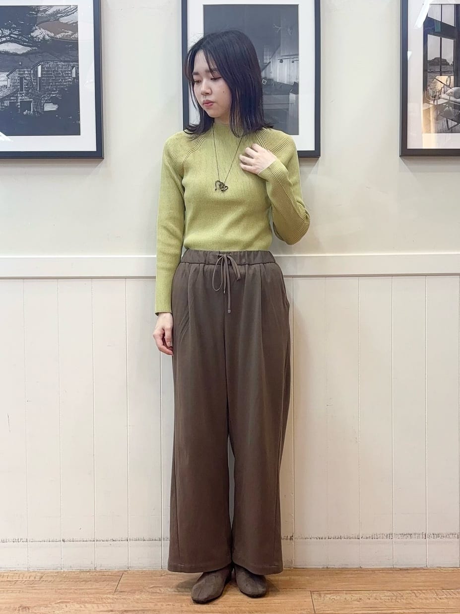 えぬさんの「SHOO･LA･RUE｜【あったか/S-LL】ゆるっとリラクシーに イージーワイドパンツ」を使ったコーディネート