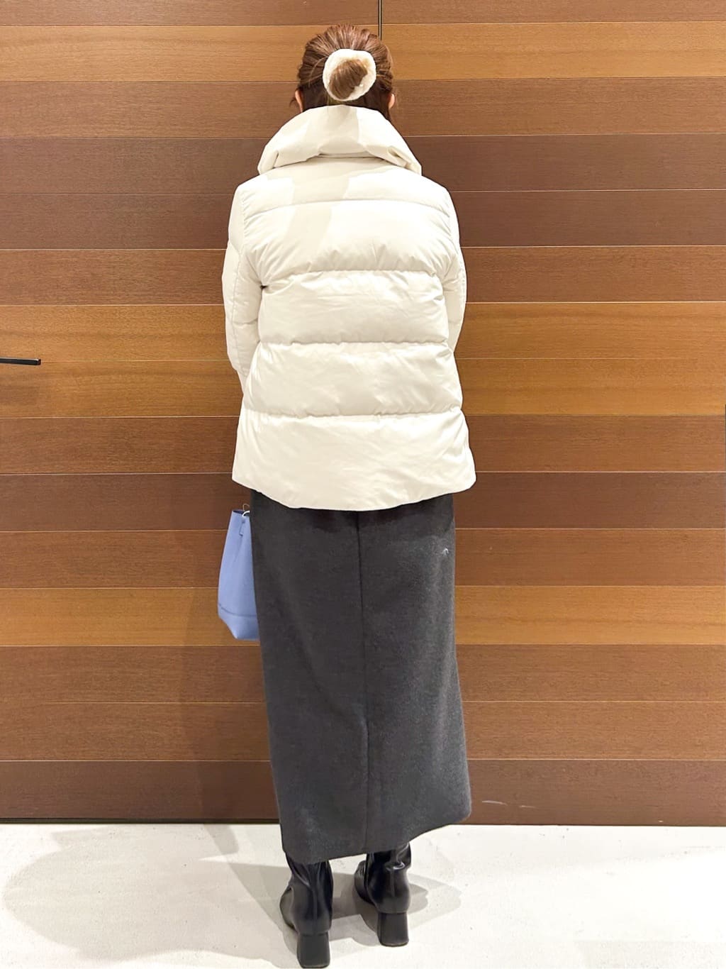 yumiさんの「OPAQUE.CLIP｜撥水ショートダウン【防風／抗菌防臭／洗濯機洗い可】《SS～LL》」を使ったコーディネート