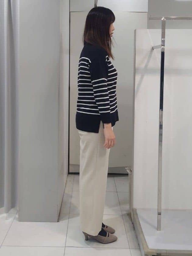 AZUSAさんの「Reflect｜【ウエスト総ゴム／セットアップ可】フルレングスストレートパンツ」を使ったコーディネート