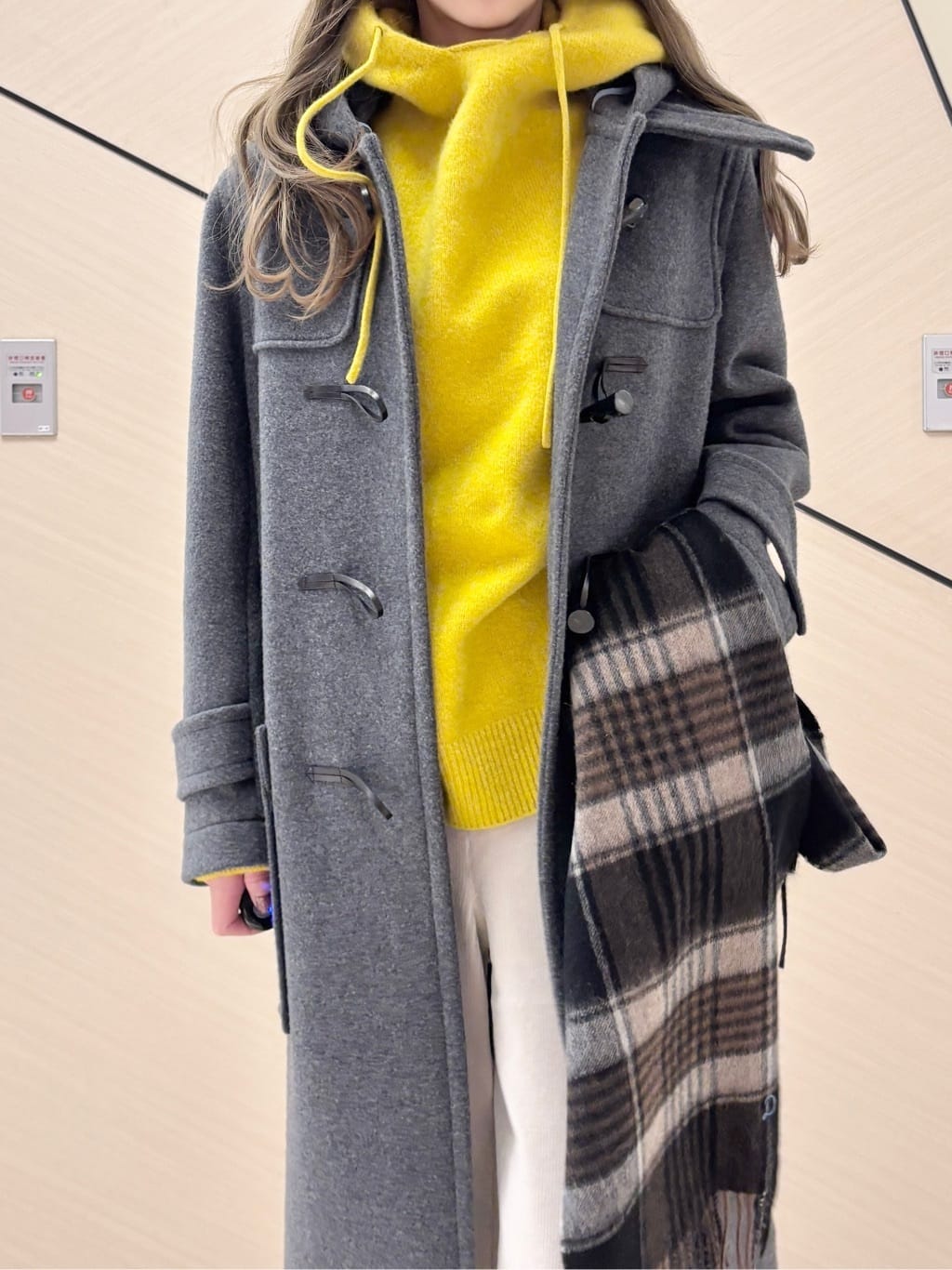 清水夏姫さんの「DRESSTERIOR｜◆Superfineリサイクルメルトンダッフルコート」を使ったコーディネート