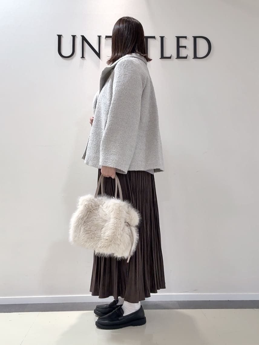 YUIさんの「UNTITLED｜【エレガント／ミディアウター】ミックスヘリンボンコート」を使ったコーディネート