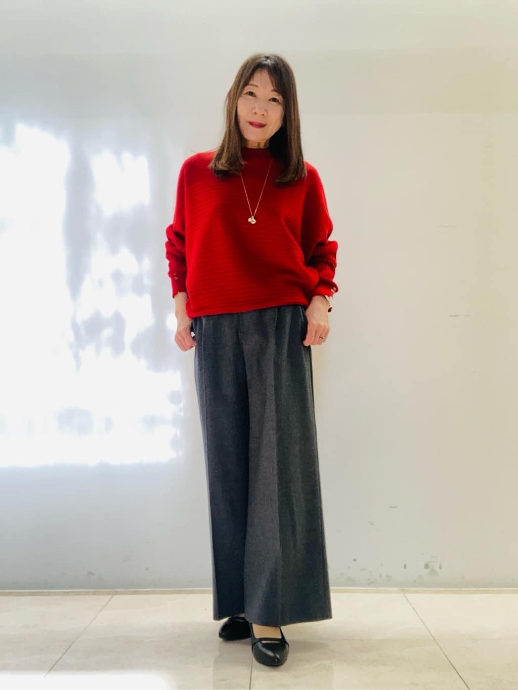 kurodaさんの「Reflect｜【秋映え／ゆったり着られる◎】ドルマンシルエットニット」を使ったコーディネート