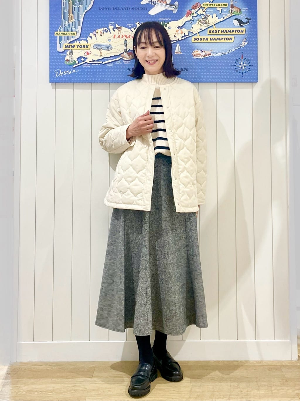 uwatokoさんの「Dessin｜【洗える】ハイネックベロアモールニット」を使ったコーディネート