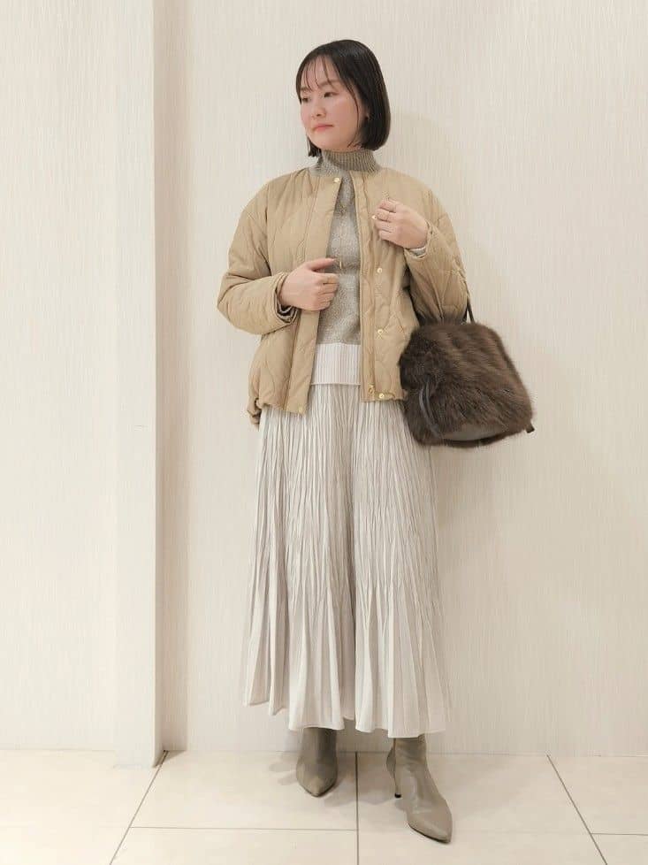 naokoさんの「UNTITLED｜【8色展開/洗える】ウールカシミヤ ハイネックニット」を使ったコーディネート