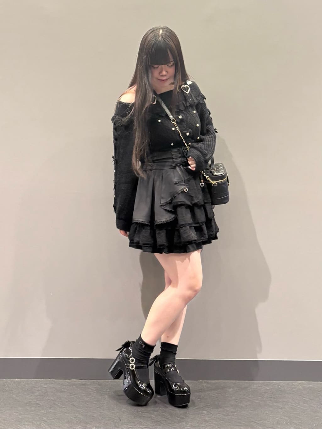 ひなさんの「ESPERANZA｜キルティングバニティ3WAYショルダー」を使ったコーディネート