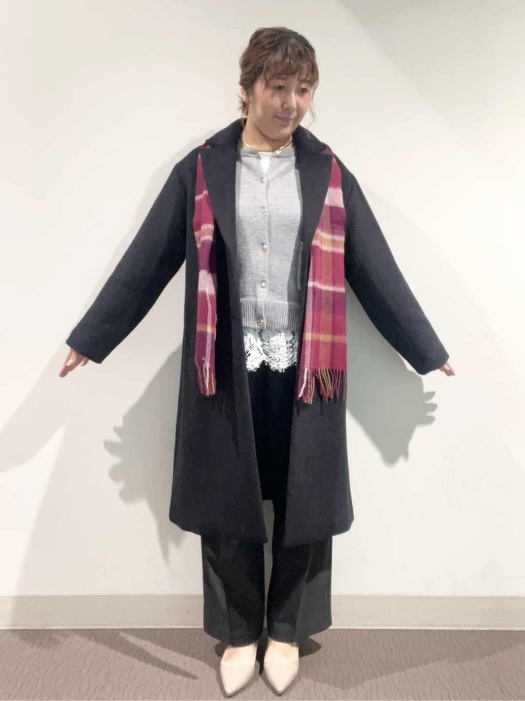 のん.Yさんの「OPAQUE.CLIP｜カシミヤブレンドウールチェスターコート」を使ったコーディネート