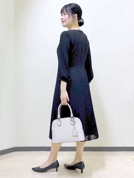  beni_gingerさんの「Reflect｜【SS-4Lサイズ】シフォン&times;幾何柄レースプリーツワンピース」を使ったコーディネート