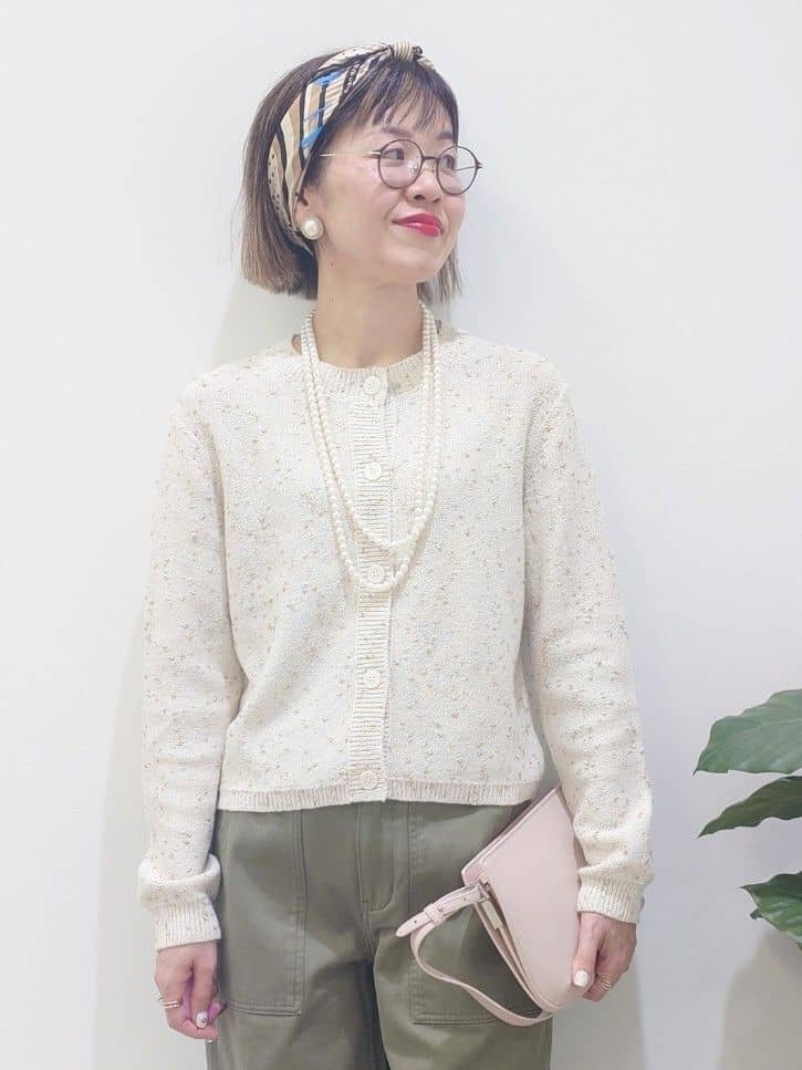 MUTSUKOさんの「UNTITLED｜【コットン100/洗える】サテンベイカーパンツ」を使ったコーディネート
