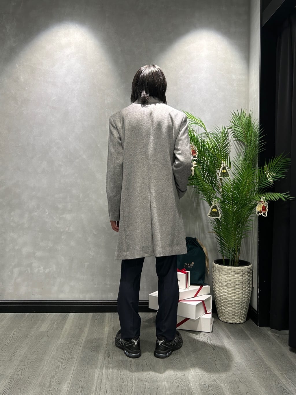 ruiさんの「TAKEO KIKUCHI｜カシミヤブレンド ビーバー調ステンカラーコート」を使ったコーディネート