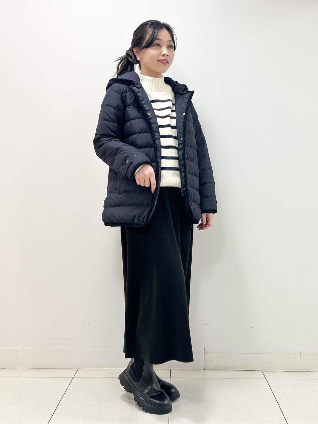 Kaiさんの「Dessin｜【撥水・2WAY】ミュラーダウンコートミドル丈」を使ったコーディネート