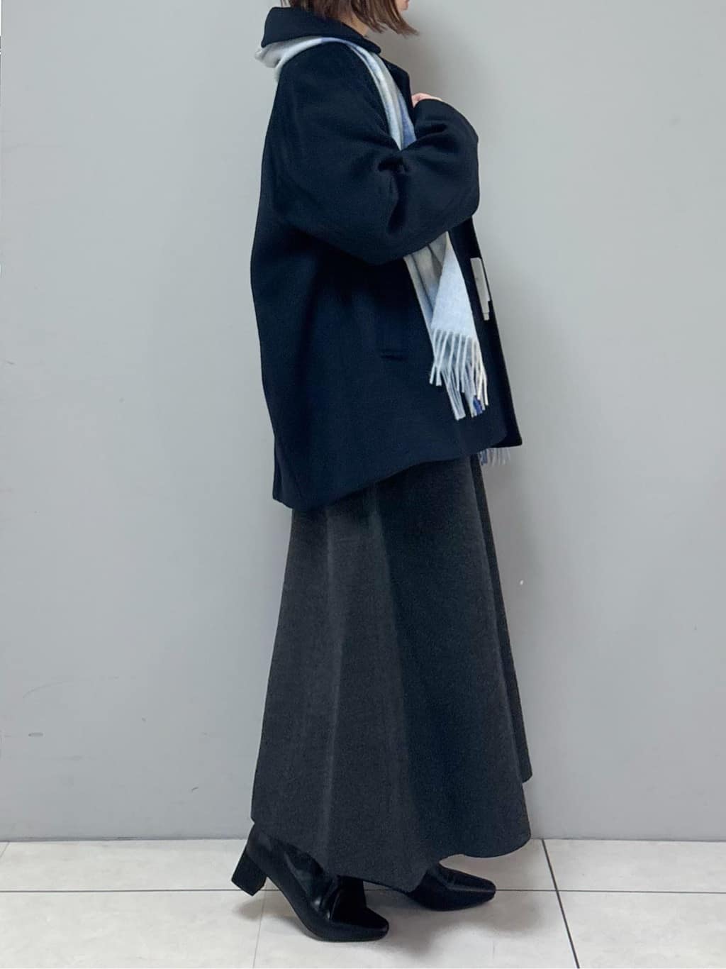 yさんの「OPAQUE.CLIP｜サイド編地切替ニットトップス／セットアップ対応【洗濯機OK】」を使ったコーディネート