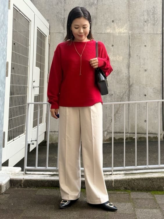 chさんの「THE SHOP TK｜【S-XLサイズ/選べる7色】どこから見ても美しい ガーターニット/毛玉になりにくい/洗濯機OK」を使ったコーディネート