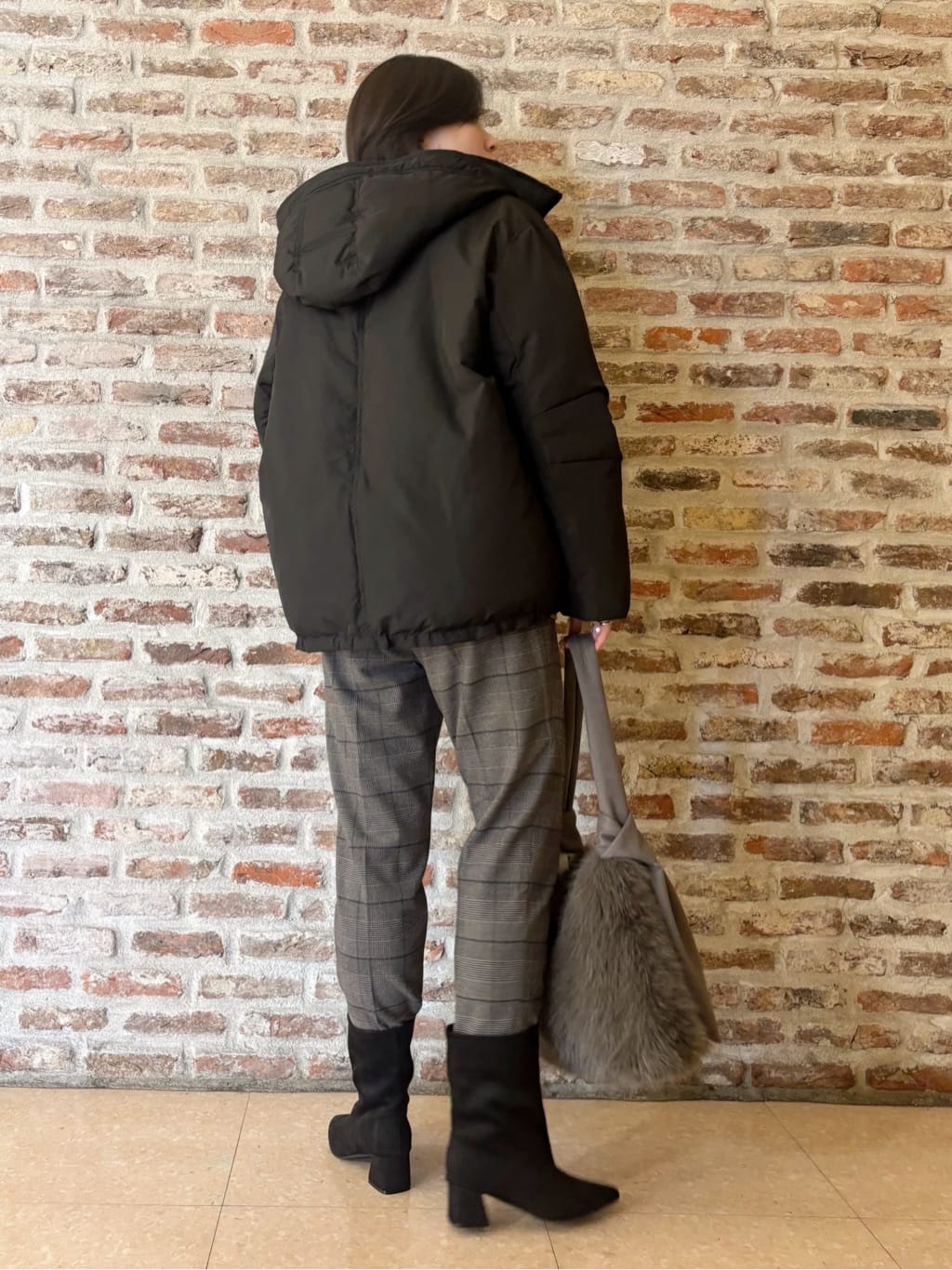 しばさんの「THE SHOP TK｜【ぎゅっとされているような暖かさ】撥水中綿ブルゾン」を使ったコーディネート