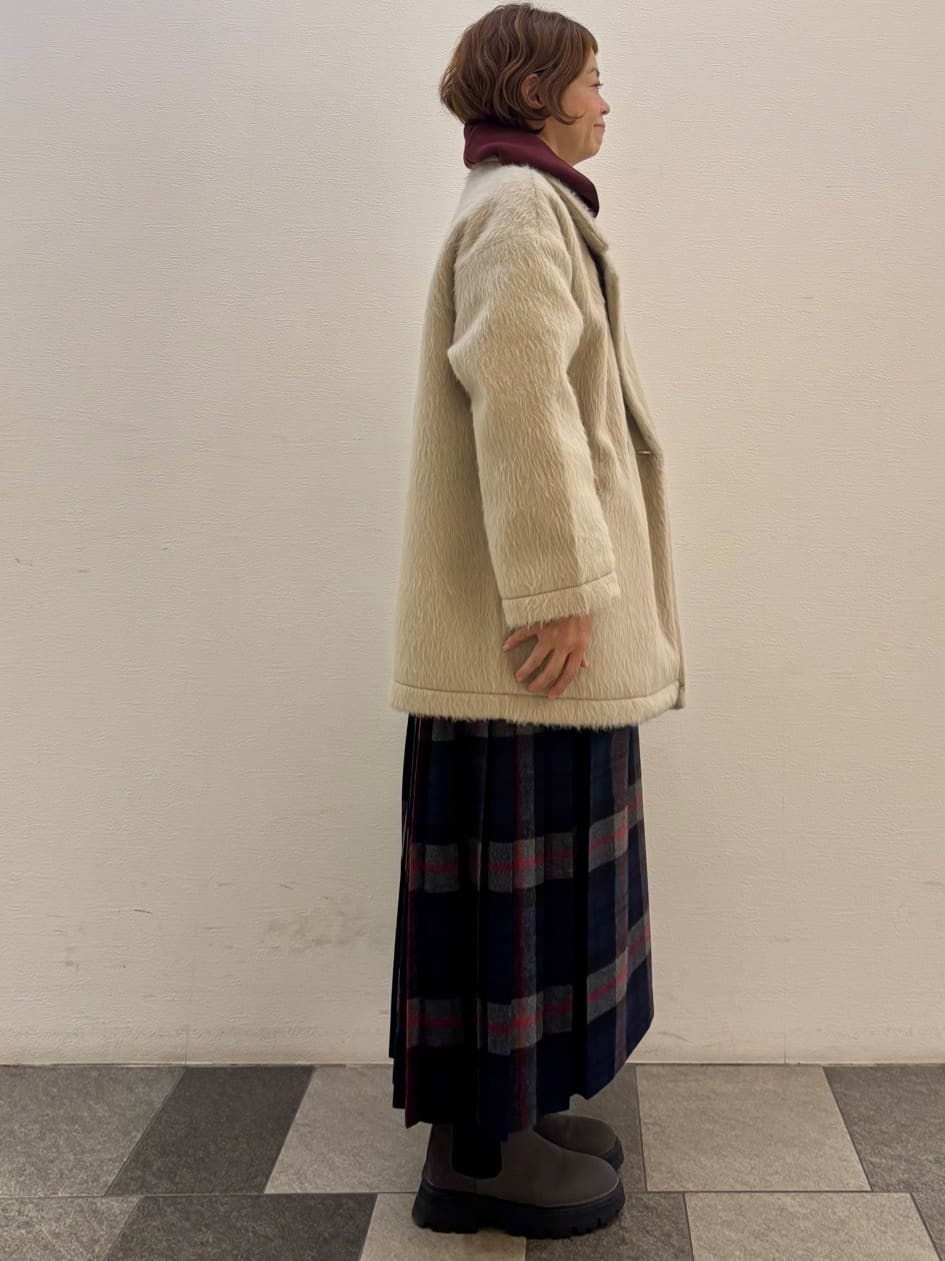 Haruさんの「Dessin｜シャギーコート」を使ったコーディネート