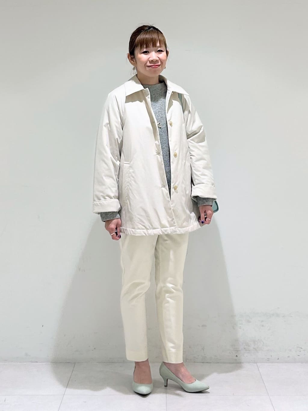 tsuyuさんの「INDIVI｜【コットン】シャツ切り替えカットソー」を使ったコーディネート