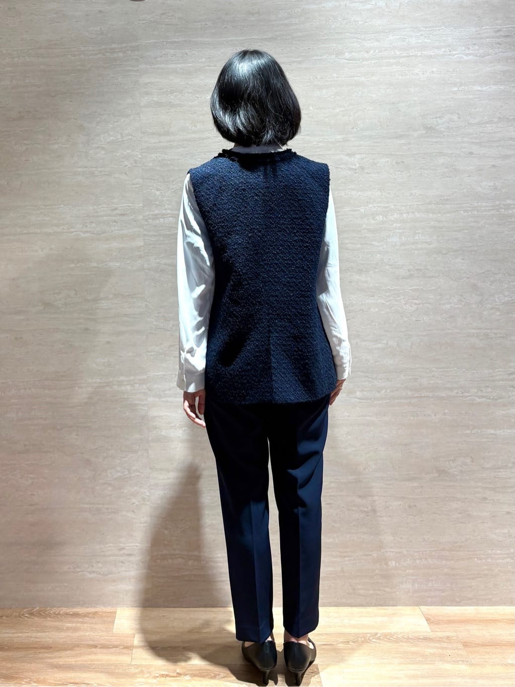 JIMAさんの「OPAQUE.CLIP｜《通勤対応》ツイードジレ【洗える】」を使ったコーディネート