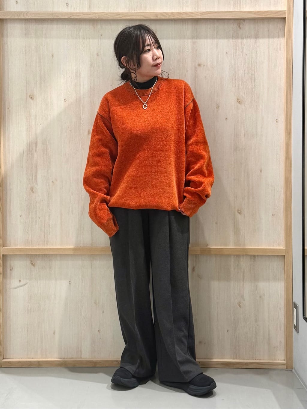 nanaさんの「THE SHOP TK｜【すっきり見えシルエット】上品ふわもこ中綿ブルゾン」を使ったコーディネート